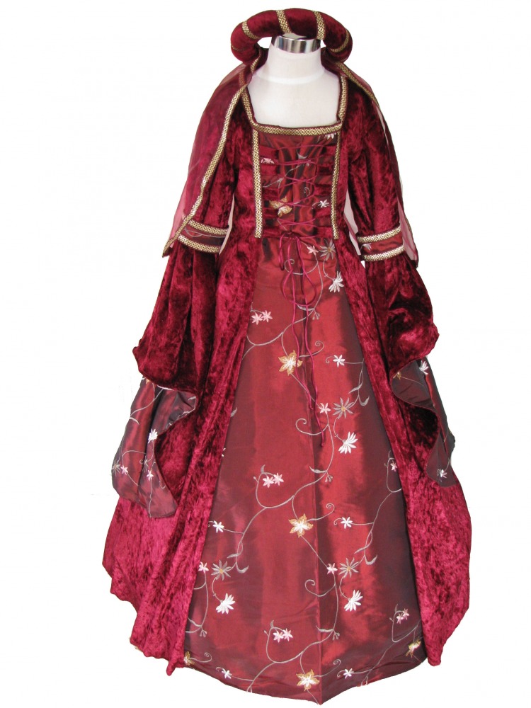 Girl's Deluxe Medieval Tudor Costume Age 9 - 11 Years Image